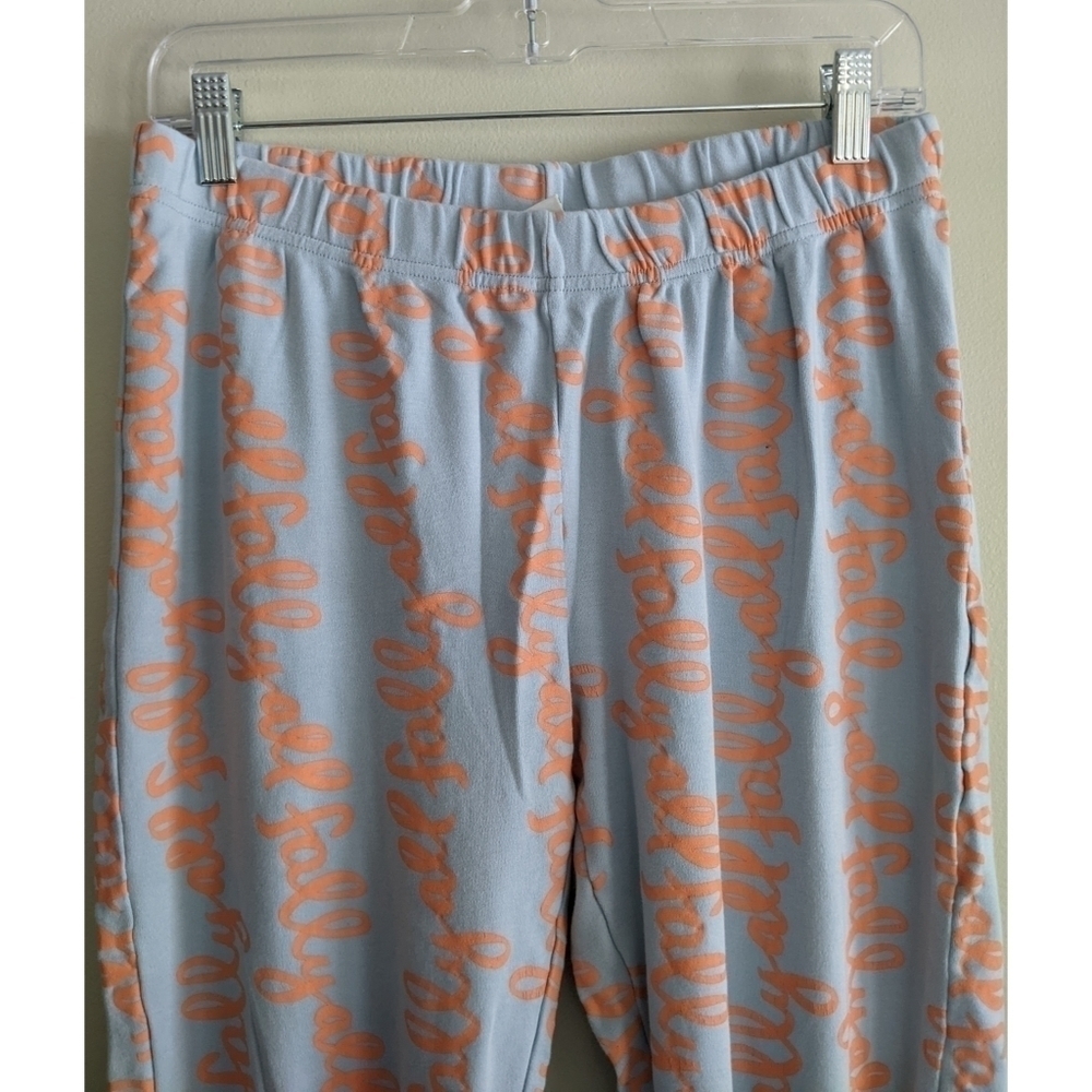 Grace & James Fall Y'all Script Lounge Pants Size Medium View 2